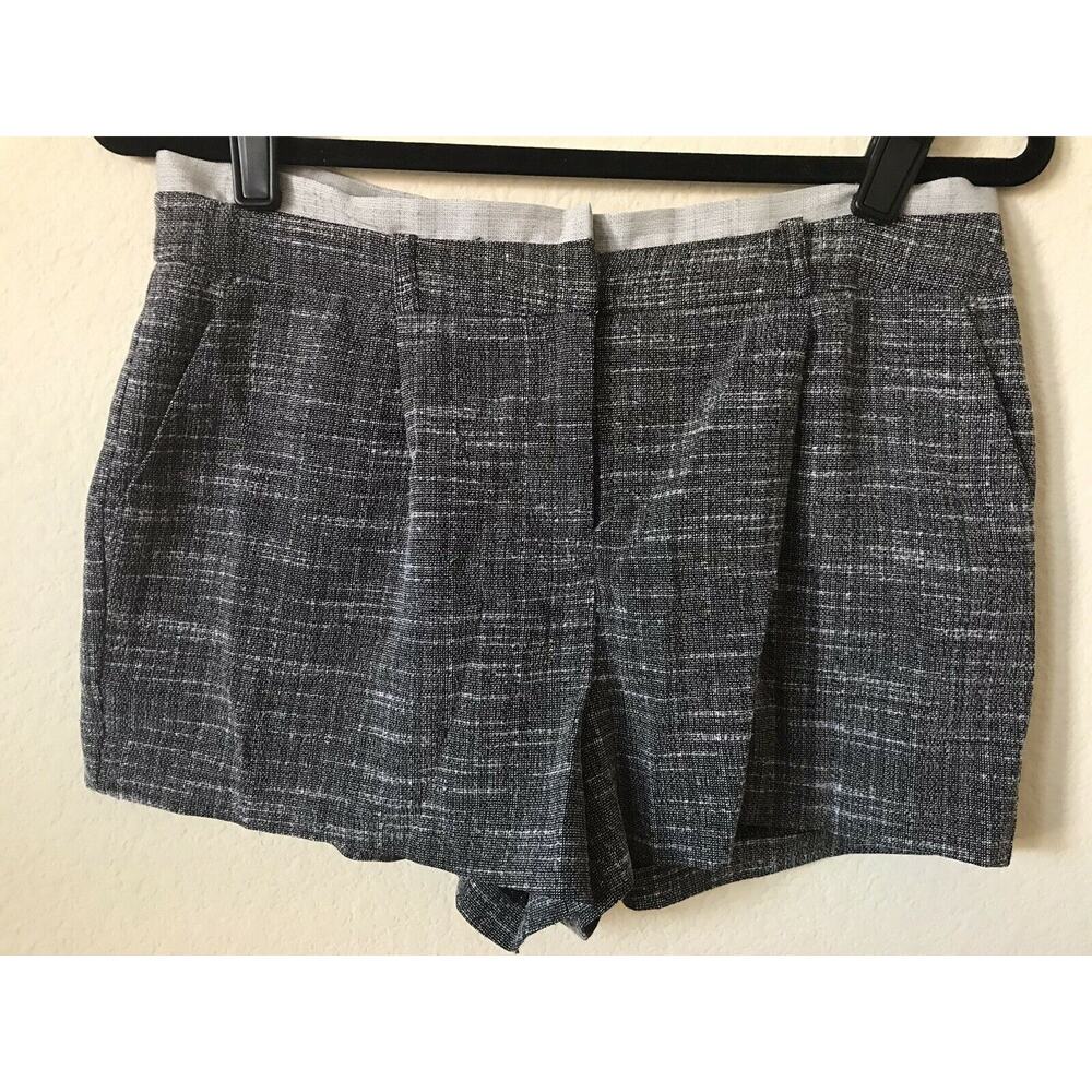 Forever 21 Gray Tweed Pleated Front Pockets Dress Women's Shorts Size M